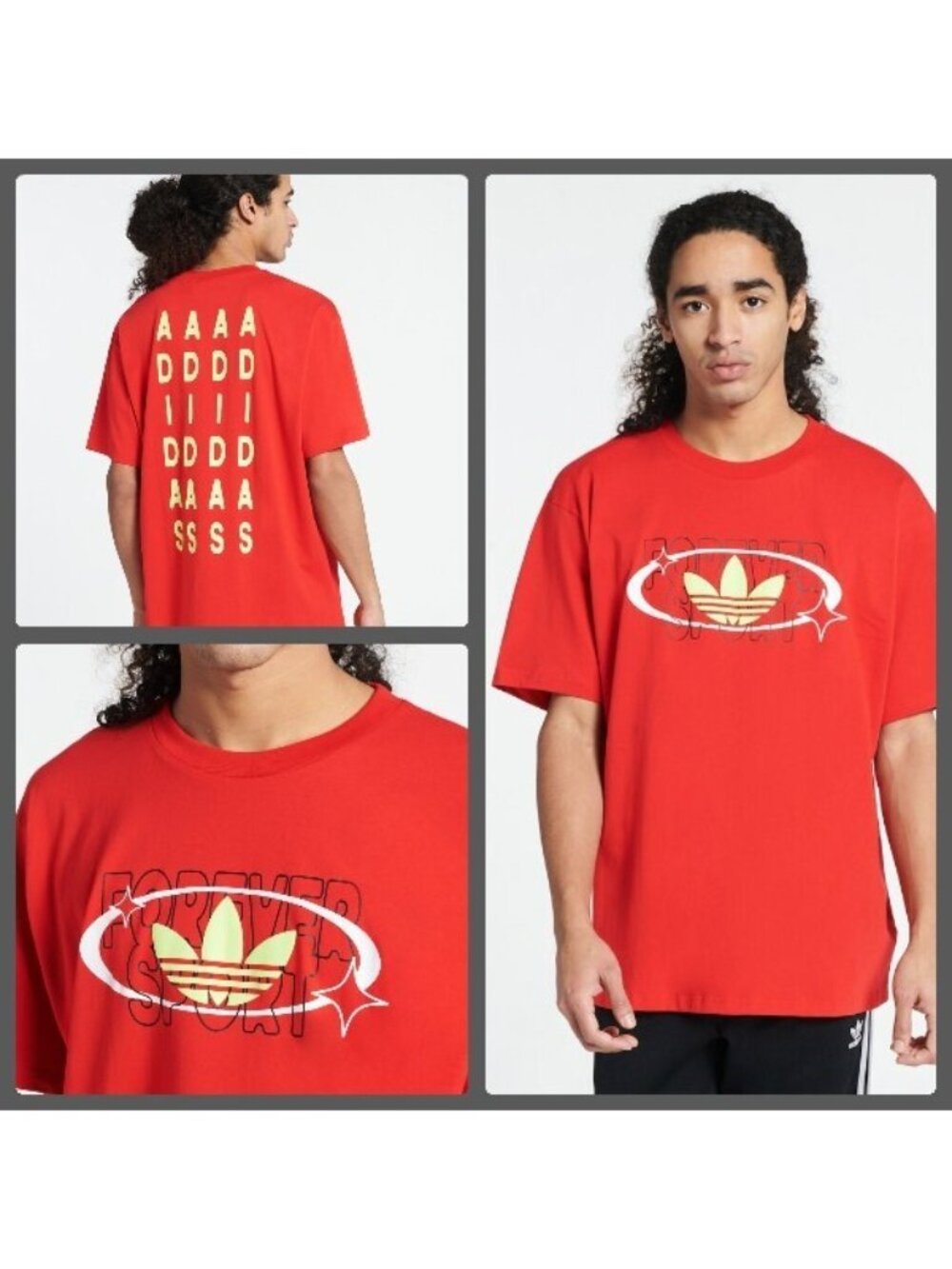 Adidas Men Original Trefoil Forever T-Shirt Red Size 2XL new - Picture 7 of 11